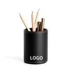 Round Leather Pen Holder with Logo