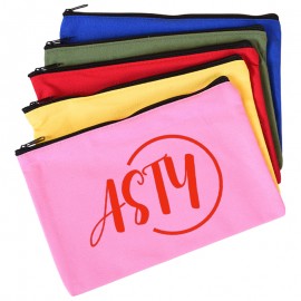 Canvas Zipper Pencil Cases with Logo