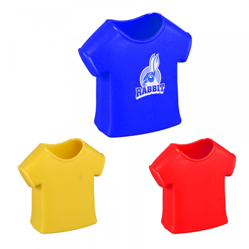 Logo Branded Custom T-Shirt Shape Plastic Pen Holder
