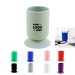Silicone Suction Cup Pen Holder with Logo