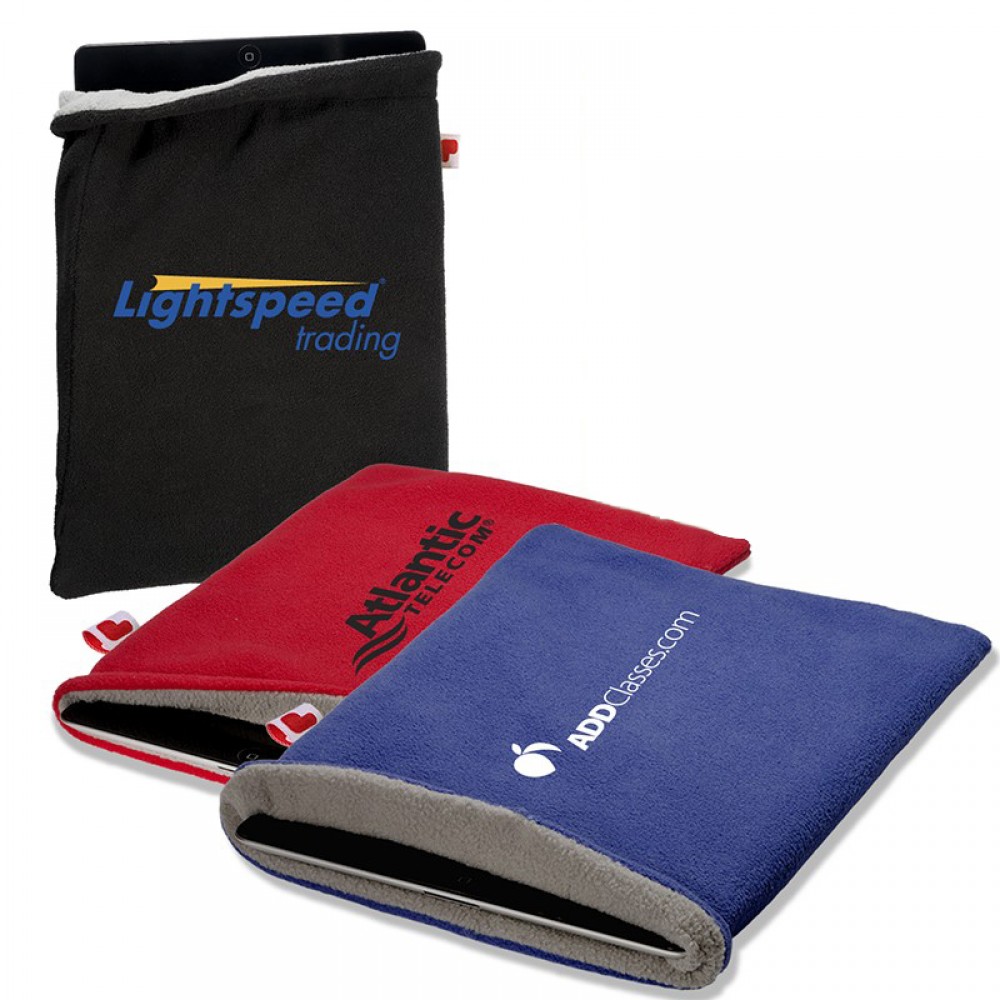 Polyester Fleece Tablet Sleeve Custom Imprinted