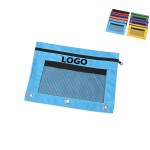 3 Ring Binder Pencil Pouch with Zipper with Logo