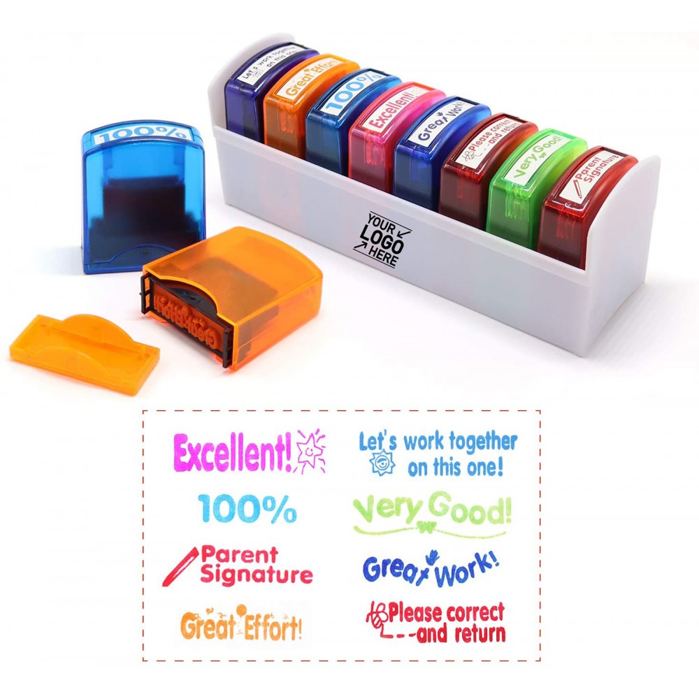 Self-Inking Teacher Stamp Set with Logo