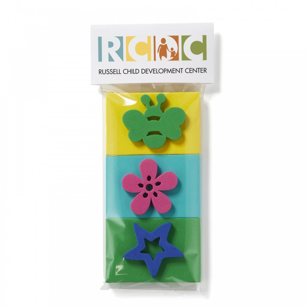 Personalized 2 Pack Foam Stamp Kit Personalized 2 Pack Foam Stamp Kit