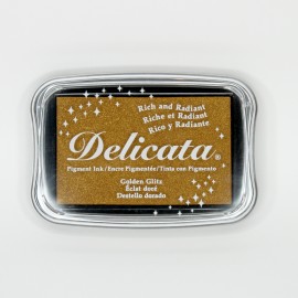 Delicata Gold Metallic Archival Ink Stamp Pad (2.625" x 3.75") with Logo  Delicata Gold Metallic Archival Ink Stamp Pad (2.625" x 3.75") with Logo