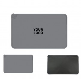 Logo Branded Silicone Pet Feeding Mat With Raised Edge