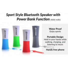The Sports Style Bluetooth Speaker and Power Bank (4000 mAh) Imprinted Logo
