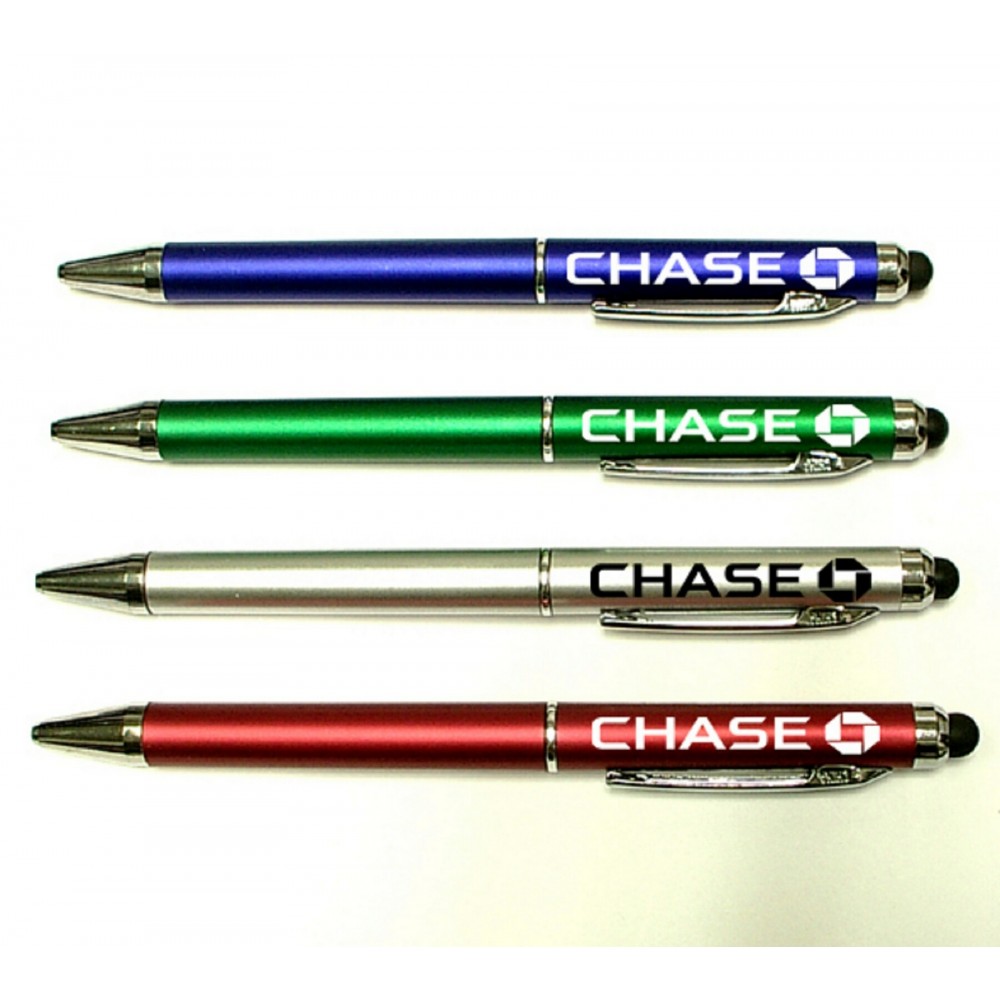 Ballpoint Pen with Soft Touch Stylus with Logo
