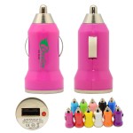 Personalized Bullet USB Car Charger (Magenta Pink)