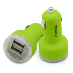 Customized Piston USB Car Charger (Green)