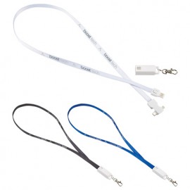 Trace 3-in-1 Charging Cable with Lanyard with Logo  Trace 3-in-1 Charging Cable with Lanyard with Logo