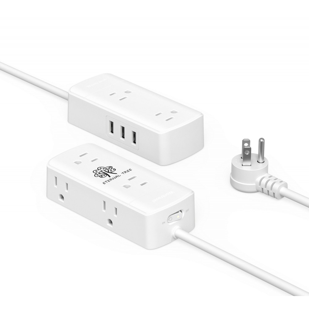 4 outlet power strip in 1.5 meters wired long with/without 3 USB port with Logo