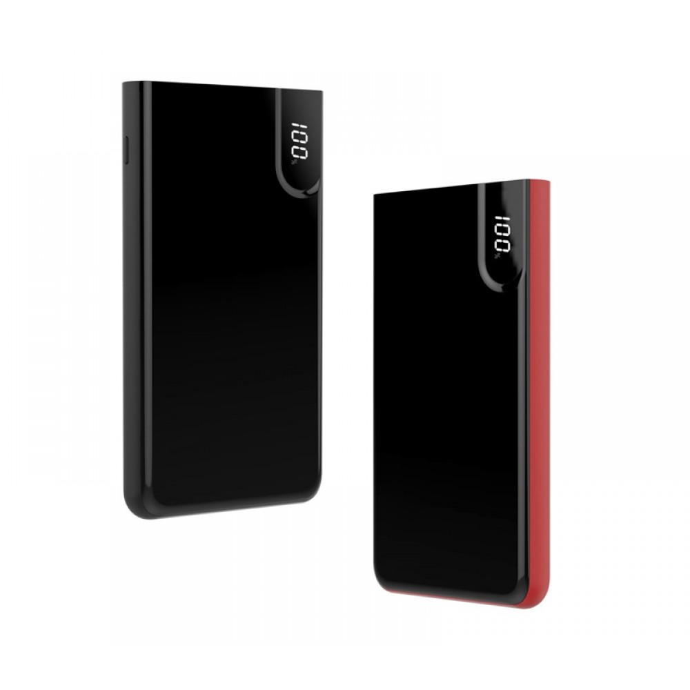 Personalized Portable Power Bank with Digital Display - 8000 mAh