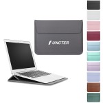 Personalized 15 Inch PU Leather Laptop Bag Foldable Stand With Magnetic Closure For Macbook