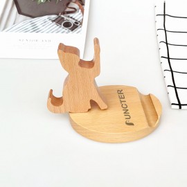 Custom Cute Cat Wooden Mobile Stand Phone Holder