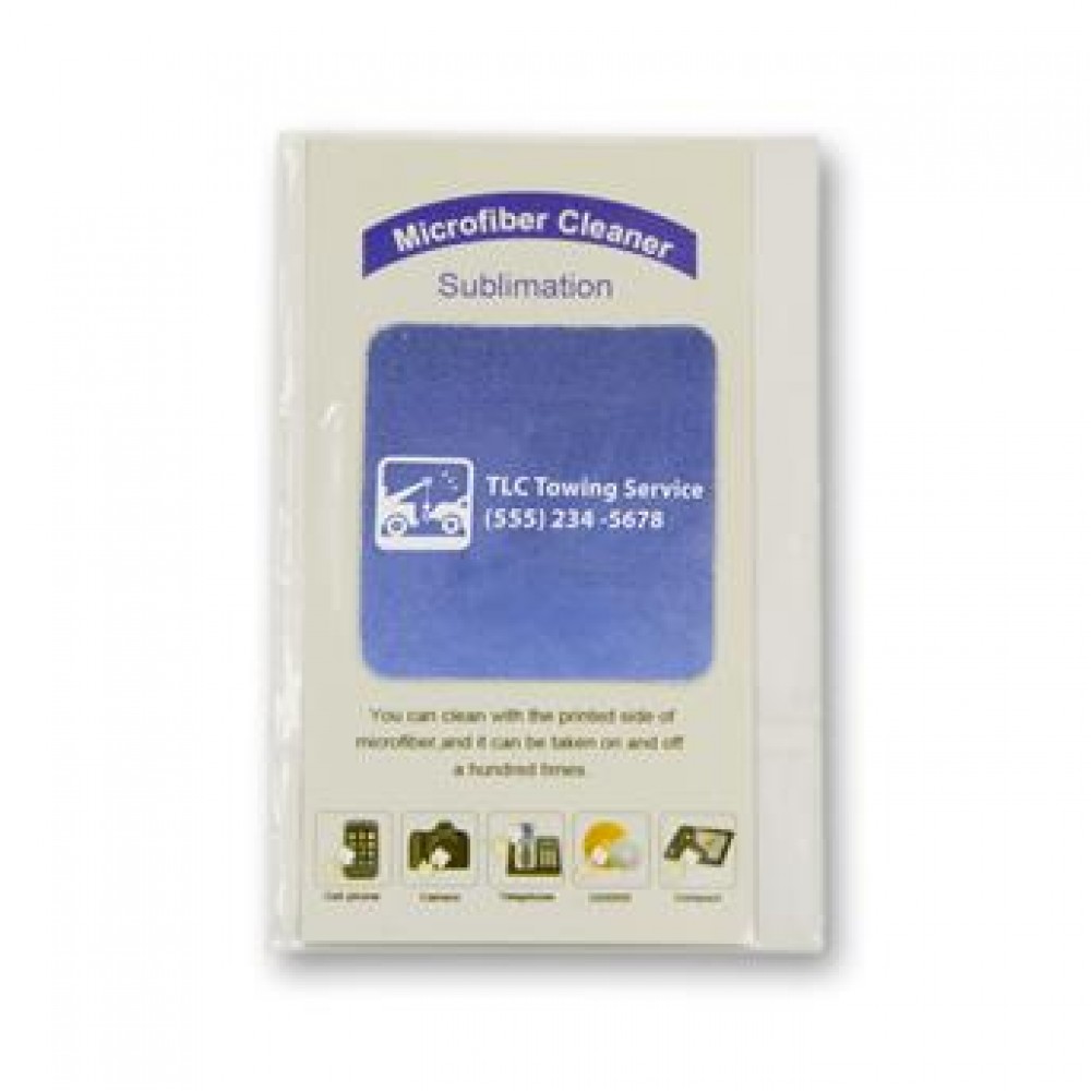 Personalized Magic Screen Cleaner Rounded Square w/Generic Backer Card (1.5"x1.5")