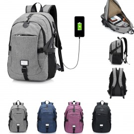 Logo Branded USB Connector Laptop Backpack