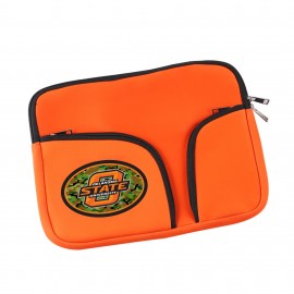 Neoprene Laptop Sleeve w/ 3 Zipper Compartments & Handle with Logo  Neoprene Laptop Sleeve w/ 3 Zipper Compartments & Handle with Logo