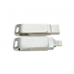 1 GB 2-In-1 Swivel USB Flash Drive 3.0 For Iphone with Logo