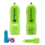 Turbo USB Car Chargers-Green with Logo