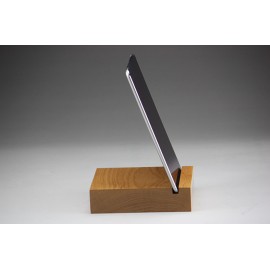 5" x 7" Hardwood Block - Holds everything from cell phones to calendars - USA-Made with Logo