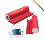 2in1 Power Bank Stand-2600 MAH Red with Logo