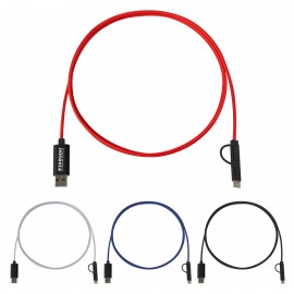 Personalized 3-In-1 5 Ft. Braided Charging Cable  Personalized 3-In-1 5 Ft. Braided Charging Cable