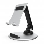 Logo Branded Round Base 360 Rotation Aluminum Alloy Desktop Phone Stand Laptop Stand