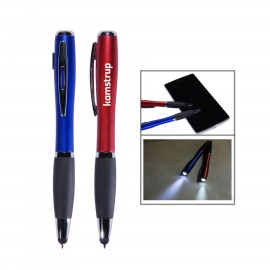 Stylus Tip Twist Pen W/ LED Light,with digital full color process with Logo