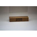 3" x 9" Hardwood Block - Holds everything from cell phones to calendars with Logo