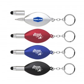 Promotional Stylus Plastic Ballpoint Pen w/key chain (Close out)