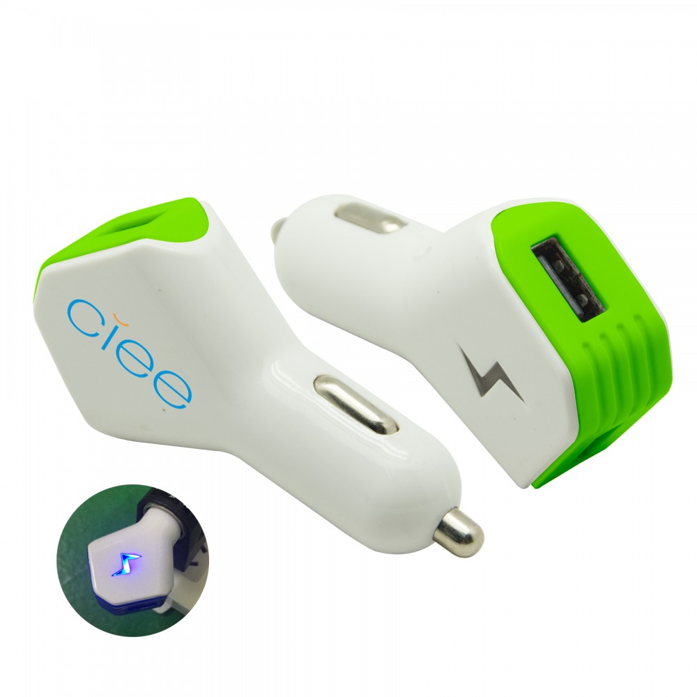 Thunder Car Charger - Green with Logo