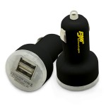 Piston USB Car Charger (Black) with Logo