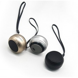 Light Weight Metal Mini Wireless Speaker With Lanyard with Logo  Light Weight Metal Mini Wireless Speaker With Lanyard with Logo