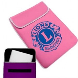 Neoprene Laptop Sleeve w/ Flip Cover & Velcro Closure with Logo