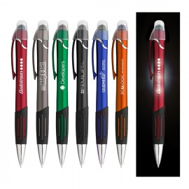 LED Light Up Ballpoint Pen w/ Stylus with Logo  LED Light Up Ballpoint Pen w/ Stylus with Logo
