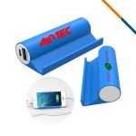 2in1 Power Bank Stand-2200 MAH Blue with Logo