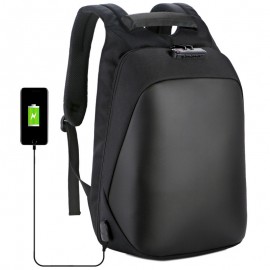 Coded Lock USB Connector Backpack with Logo  Coded Lock USB Connector Backpack with Logo