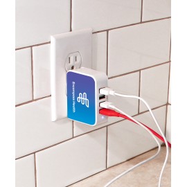 4Corners 4 USB Wall Plug with Logo