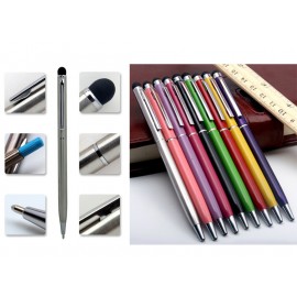 Metal Stylus Slim Ball Pen Custom Printed