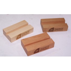 Logo Branded 3" x 5" Hardwood Block - Holds everything from cell phones to calendars