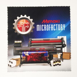 6" x 6" Zig-Zag Edge Microfiber Cloth with Logo