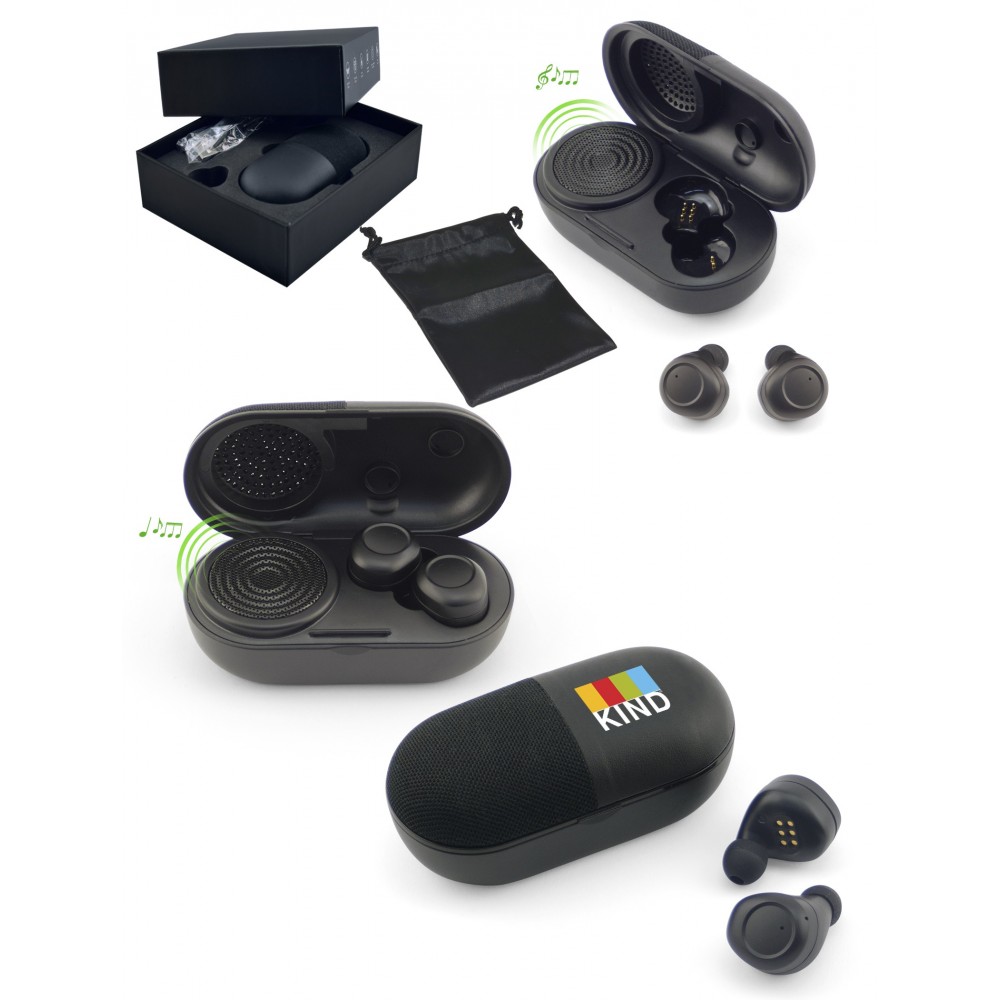 Promotional Premium TWS Bluetooth Earbuds and Speaker