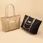 Logo Branded Women Leather Nylon Shoulder Bag Women's Oxford Large Capacity tote bag