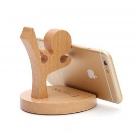 Personalized Kung fu Man Shape Wooden Phone Stand Phone Holder