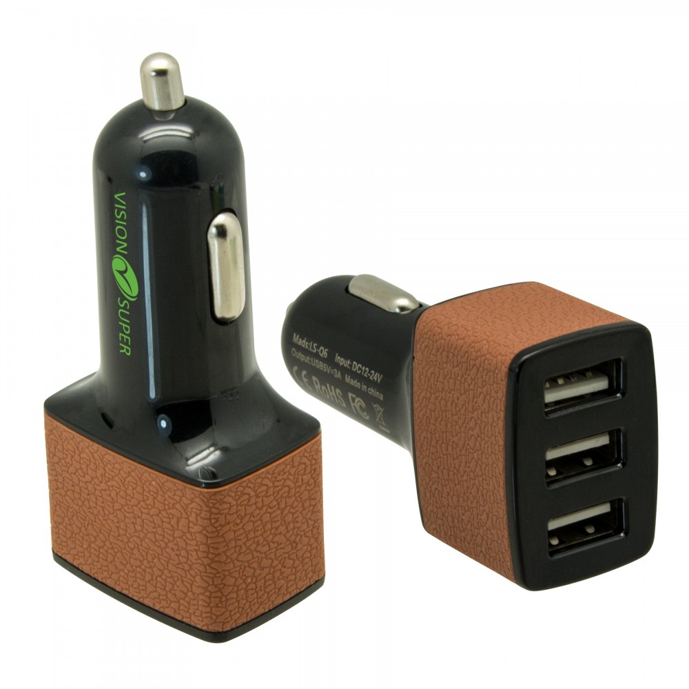 Snow Car Charger Brown with Logo