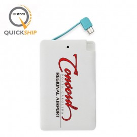 4000mAh Power Bank w/Built In Cable with Logo