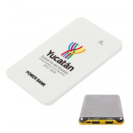 Personalized Primo Power Bank - White 4000mAh  Personalized Primo Power Bank - White 4000mAh