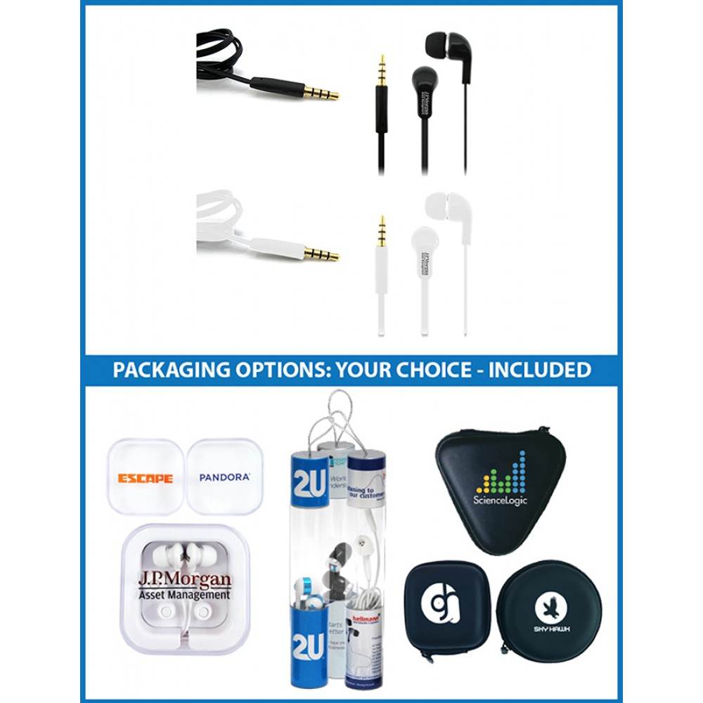 Personalized The Bedlam Stereo Earbuds with upgraded speakers and choice of custom packaging