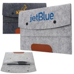 Personalized Clamshell Felt Laptop Sleeve w/ Two Compartments